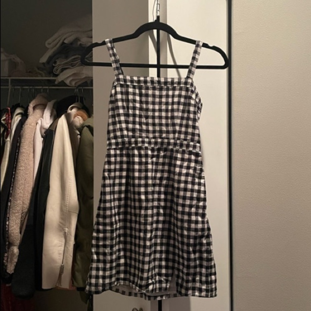 Gingham mini dress